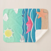Summer Beach Landschaft Sherpadecke (Vorderseite (Horizontal))