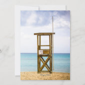 Summer Beach Lifeguard Blue Sweet 16 Geburtstag Einladung (Rückseite)