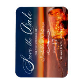 Summer Beach Mason Jar Blue Night Save the Date Magnet (Vertikal)