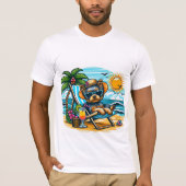 Summer Beach Men Yorkshire Terrier T-Shirt (Vorderseite)