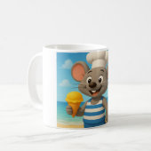 Summer Beach Mouse Tasse | Niedlicher Cartoon Ice (Vorderseite Links)