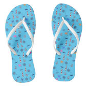 Summer Beach Nautical Blue Pattern Badesandalen (Fußbett)