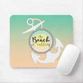 Summer Beach Nautical Typografy Mousepad (Mit Mouse)