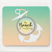 Summer Beach Nautical Typografy Mousepad (Vorne)