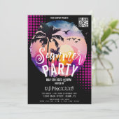 Summer Beach Night Event Party Bar Club Flyer Einladung (Stehend Vorderseite)
