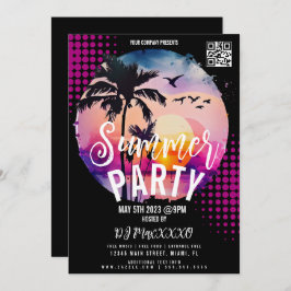 Summer Beach Night Event Party Bar Club Flyer Einladung