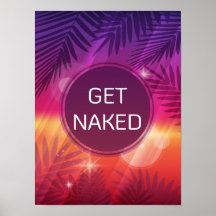 Summer Beach Night Palm Naked
