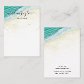 Summer Beach Ocean Kalligrafie-Darstellung Visitenkarte (Vorne/Hinten)