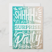 Summer Beach Ocean Shh Surprise Birthday Party Einladung (Vorderseite)