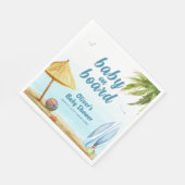 Summer Beach Ocean Surfboard Babydusche Serviette (Ecke)