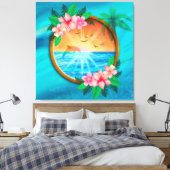Summer Beach Ocean Vögel fliegen in Himmel und wur Leinwanddruck (Insitu (Schlafzimmer))