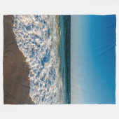 Summer Beach Ocean Waves Fleecedecke (Vorderseite (Horizontal))