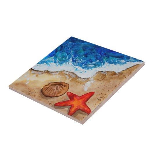 Summer Beach Ocean Waves Fliese (Seite)