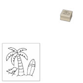 Summer Beach Palm Surfboard Gummistempel (Stempel)
