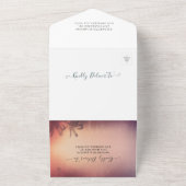 Summer Beach Palm Tree String Lights Wedding RSVP All In One Einladung (Außenbereich)