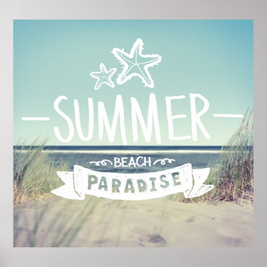 Summer Beach Paradise Poster (Vorne)