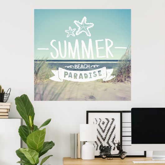 Summer Beach Paradise Poster (Heimbüro)