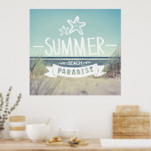 Summer Beach Paradise Poster (Küche)
