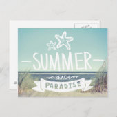 Summer Beach Paradise Postkarte (Vorne/Hinten)