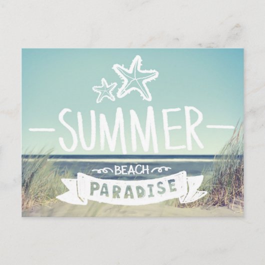 Summer Beach Paradise Postkarte (Vorderseite)