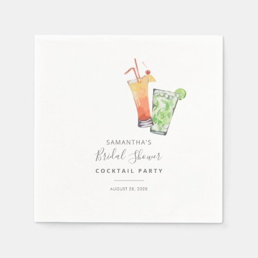 Summer Beach Party Brautparty Serviette (Vorderseite)