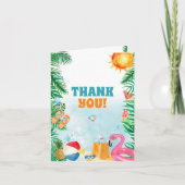 Summer Beach Party Dankeskarte (Vorderseite)