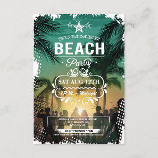 Summer Beach Party Einladung