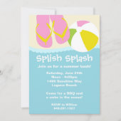 Summer Beach Party Einladung (Vorderseite)
