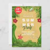 Summer Beach Party Einladung (Vorderseite)