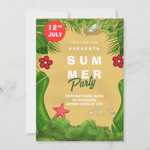 Summer Beach Party Einladung