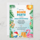 Summer Beach Party Einladung (Vorderseite)