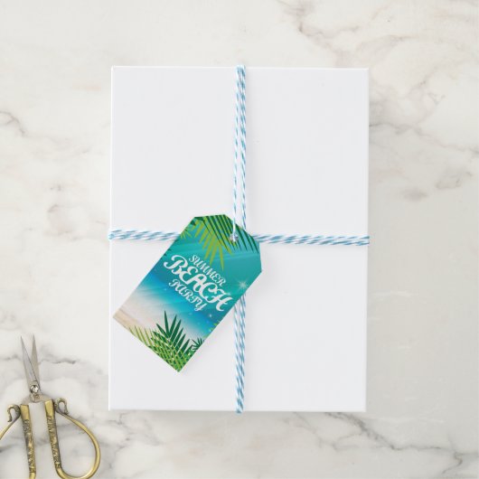 Summer Beach Party Geschenkanhänger (Mit Garn)