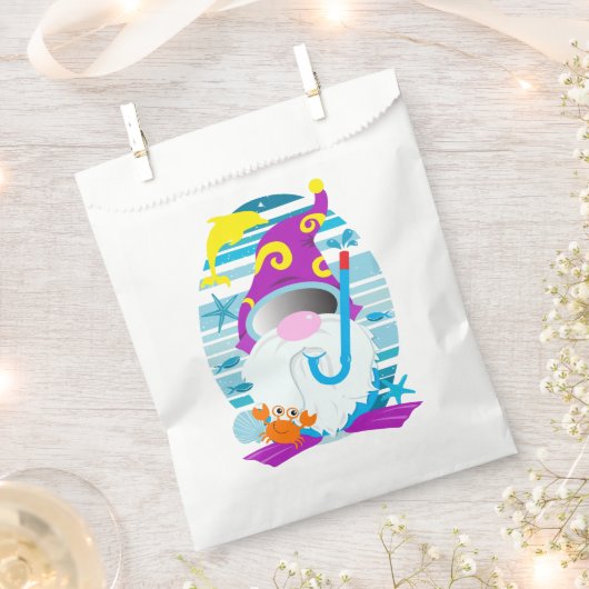 Summer Beach Party Gnome Geschenktütchen (Ausgeschnitten)