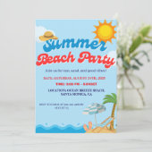 SUMMER BEACH PARTY INVITE EINLADUNG (Stehend Vorderseite)