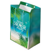 Summer Beach Party Mittlere Geschenktüte (Rückseite Schrägansicht)