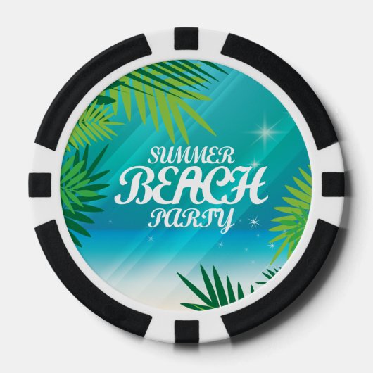 Summer Beach Party Pokerchips (Vorderseite)