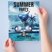 Summer Beach Party Promotions Marketing Event Flyer (Hand)