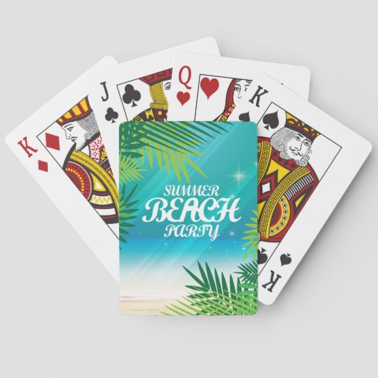Summer Beach Party Spielkarten (Rückseite)
