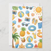 Summer Beach Party Time Capsule Note Card Dankeskarte (Rückseite)