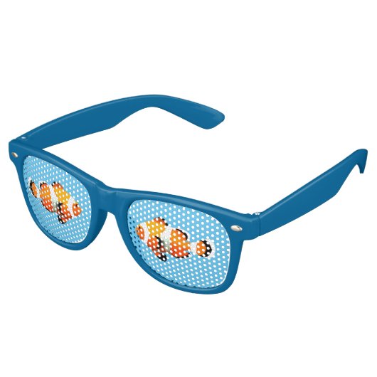 Summer Beach Party Tropical Clown Fish Thema Partybrille (Schrägansicht)
