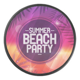 Summer Beach Partys Night Eishockey Puck