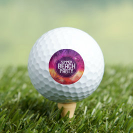 Summer Beach Partys Night Golfball