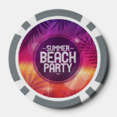 Summer Beach Partys Night Pokerchips (Rückseite)