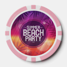 Summer Beach Partys Night Pokerchips