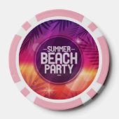 Summer Beach Partys Night Pokerchips (Rückseite)