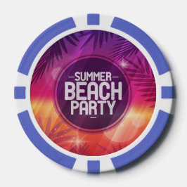 Summer Beach Partys Night Pokerchips