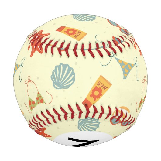 Summer Beach Pattern Baseball (Rückseite)