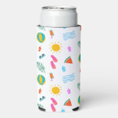 Summer Beach Pattern Cooler Selters Dosenkühler (Seltzer Rückseite)