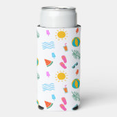 Summer Beach Pattern Cooler Selters Dosenkühler (Seltzer Vorderseite)