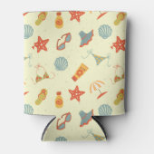 Summer Beach Pattern Dosenkühler (Vorderseite)